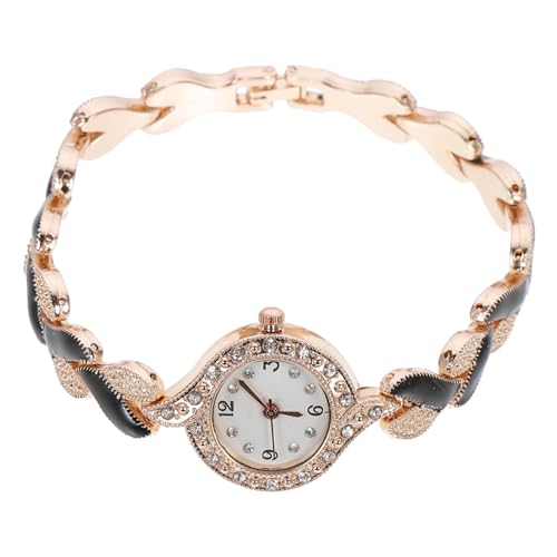 Warmhm 1 Stück Damen Armbanduhr mit Kreativer Design Handkette Quarzuhr für Frauen und Mädchen Schwarz Warmhm 1 Stück Damen Armbanduhr mit Kreativer Design Handkette Quarzuhr für Frauen und Mädchen Schwarz von Warmhm