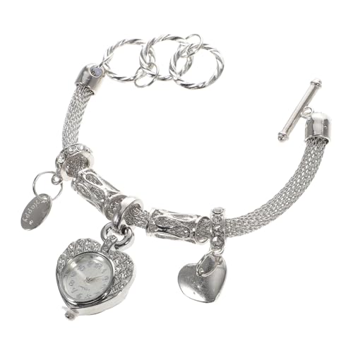 Warmhm 1 Stück Elegant Damenarmbanduhr mit Herzmotiven Zierliches Armband mit Uhr für Frauen Modisches Schmuckstück für Partys und Alltag Leicht und Kompakt Einzigartiges Design mit von Warmhm