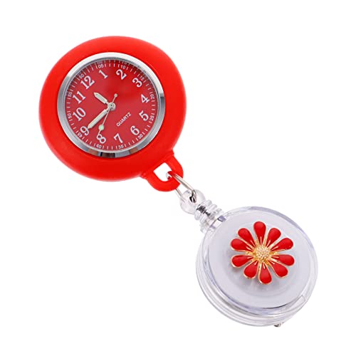 Warmhm 1 Stück Krankenschwester Taschenuhr Clip Praktische und Vielseitige Fob Uhr für Pflegekräfte Analoge Quarzuhr mit Robustem Gehäuse und für Ärzte und Pflegepersonal von Warmhm