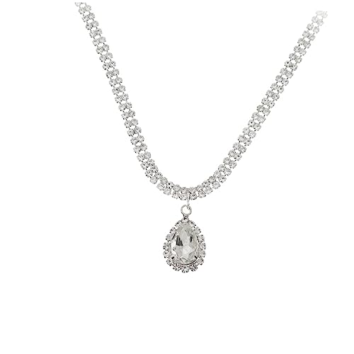 Warmhm 1 Stück Wasserfall Halskette mit Zirkonia Anhänger Silberschmuck für Damen Einfache Schlüsselbeinkette für Modisches Accessoire für Warmhm 1 Stück Wasserfall Halskette mit Zirkonia Anhänger Silberschmuck für Damen Einfache Schlüsselbeinkette für Modisches Accessoire für von Warmhm