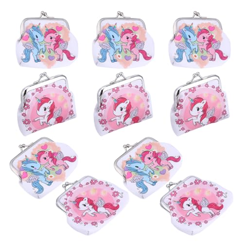 Warmhm 10 Stück Damen und Mädchenwechselbörse mit Kiss Lock Verschluss Langlebiges Material für Schmuck Geld und Karten von Warmhm