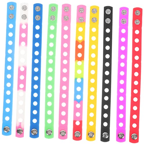 Warmhm 10stücke Silikonarmband Weiß Für Erwachsene Diy-armband Dekoratives Armband Mit Partygeschenke Für Junge Mädchen Farbiges Armband Zum Basteln von Warmhm