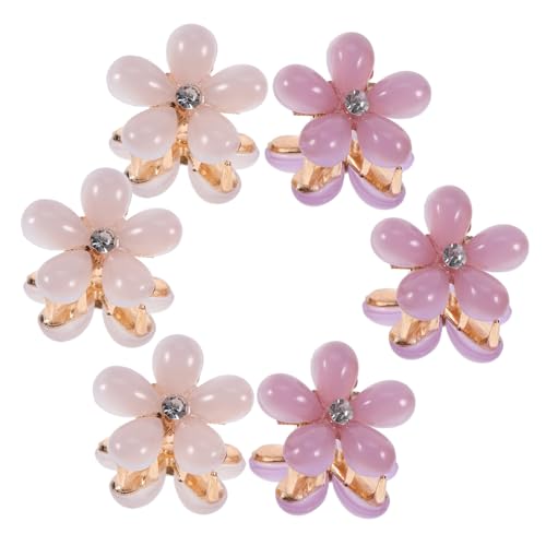 Warmhm 10stücke Kleine Blumen-haarspangen Mit Glitzer Für Frauen Mini-blumen-haarclips Zum Kralen Haarklammern Für Dünnes Und Dickes Haar Party Und Alltag Accessoires von Warmhm