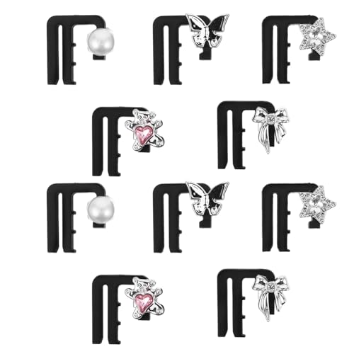 Warmhm 10 Stück Jeans Bunddehner Clips Verstellbare Hosen Tightener Knöpfe kein Nähen Wiederverwendbare Taillenregler für Jeans Röcke Kleider Sicherer Halt Einsetzbar von Warmhm