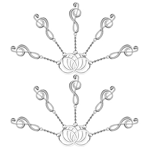 Warmhm 10 Stück Retro Musiknoten Schlüsselanhänger aus Legiertem Vielseitiger Musik Schmuck Anhänger für Schlüssel Taschen Party deko als Musikalisches Accessoire und Geschenk von Warmhm