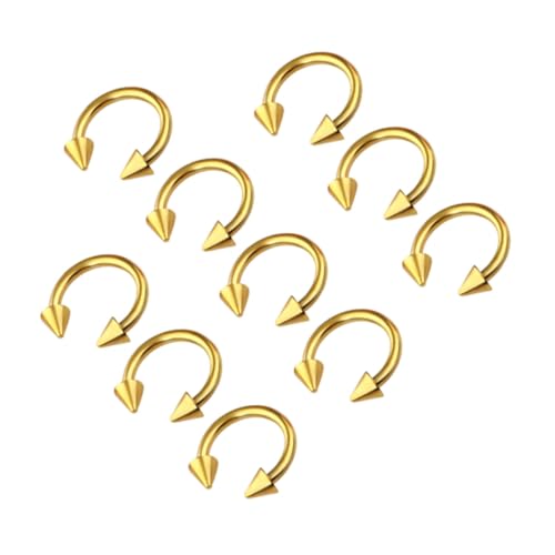 Warmhm 10 Stück Teiliges C Förmiges Nasen und Ohrpiercing aus Hypoallergen Langlebig Modisches Körperschmuck für Damen und Herren Sicherer Nasen und Ohrschmuck von Warmhm
