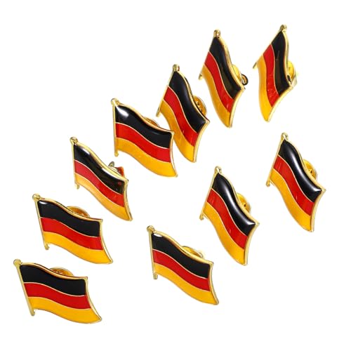 Warmhm 10 Stück Teiliges Flagge Anstecknadeln aus mit Schmetterlingsverschluss Modische Broschen für Kleidung Cardigan Clips und Taschenpins Patriotisches Accessoire für Vielfältige von Warmhm