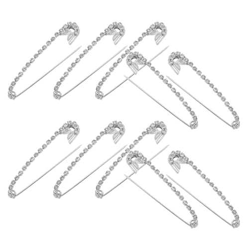 Warmhm 10stücke Strass-sicherheitsnadeln Große Modische Broschennadeln Dekorative Glitzer-sicherheitsnadeln Legierungsnadeln Für Pullover Und Schals Warmhm 10stücke Strass-sicherheitsnadeln Große Modische Broschennadeln Dekorative Glitzer-sicherheitsnadeln Legierungsnadeln Für Pullover Und Schals von Warmhm