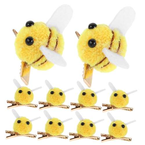 Warmhm 10 Stück Teiliges Retro Bienen Haarspangen aus Leichtem mit Starkem Halt Französische Mini Haarklammern für Frauen für Frühling Party und Tägliche Styling Accessoires von Warmhm