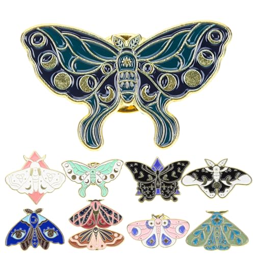 Warmhm 10 Stück Teiliges Schmetterling Broschen Bunte Emaille Anstecknadeln Modische Kleidung Accessoires für Pullover Schals Taschen und Rucksäcke Vielseitig Tragbar für Damen und von Warmhm