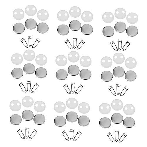 Warmhm 100 Sätze Blank Button Badge Teile DIY Abzeichen Bastelset für Anstecknadeln Wasserdichtes Transparentes Filmmaterial Langlebiges Legierungszubehör für Kleidung und Accessoires von Warmhm
