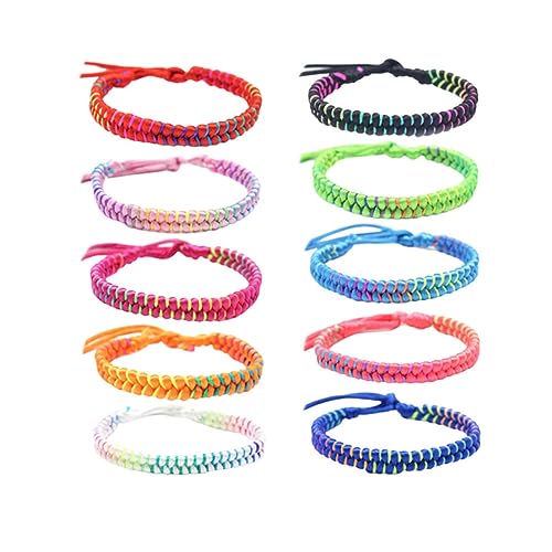 Warmhm 10stücke Gewebtes Armband Aus Ausgangsmaterial Handgewebtes Unisex-fadenarmband in Gemischten Farben Verstellbares Handgelenkseil Für Damen Und Herren Warmhm 10stücke Gewebtes Armband Aus Ausgangsmaterial Handgewebtes Unisex-fadenarmband in Gemischten Farben Verstellbares Handgelenkseil Für Damen Und Herren von Warmhm