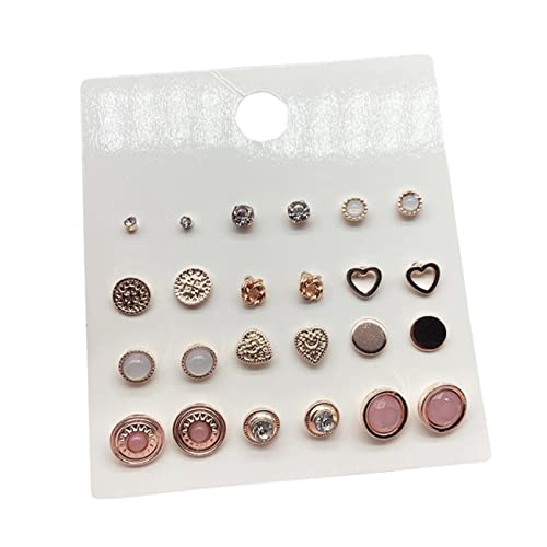 Warmhm 12 Paare Damen Ohrstecker Barock Stil Ohrschmuck mit Funkelnden Strasssteinen Ohrringe Stecker Schmuck für Mädchen Einfache Handhabung Langlebiges Material Warmhm 12 Paare Damen Ohrstecker Barock Stil Ohrschmuck mit Funkelnden Strasssteinen Ohrringe Stecker Schmuck für Mädchen Einfache Handhabung Langlebiges Material von Warmhm