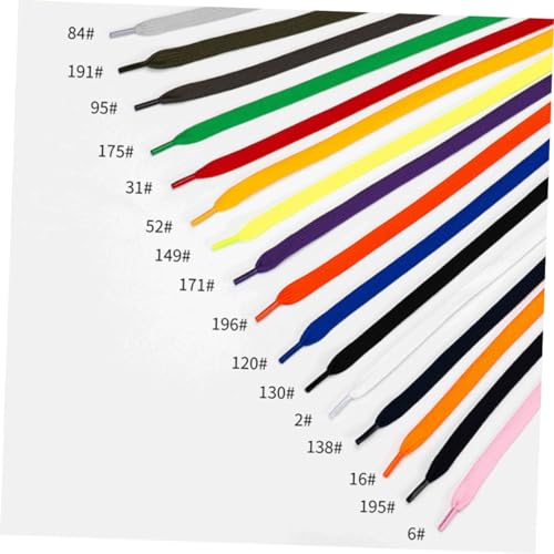 Warmhm 12 Paare Farbige Flache Schnürsenkel aus Doppellagigem Polyester Strapazierfähig und Modisch Geeignet für Sportschuhe Sneaker Wanderschuhe Herren Damen Bunte Schnürbänder von Warmhm
