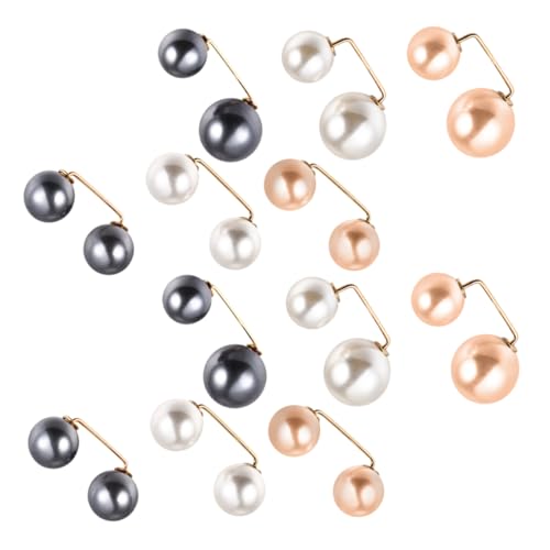 Warmhm 12 Stück Sicherheitsbroschen für Damen Multifunktionale Perlennadel Zufällige Designs für Kleider Cardigans und Schals als Sicherheitsverschluss für Besondere Anlässe von Warmhm