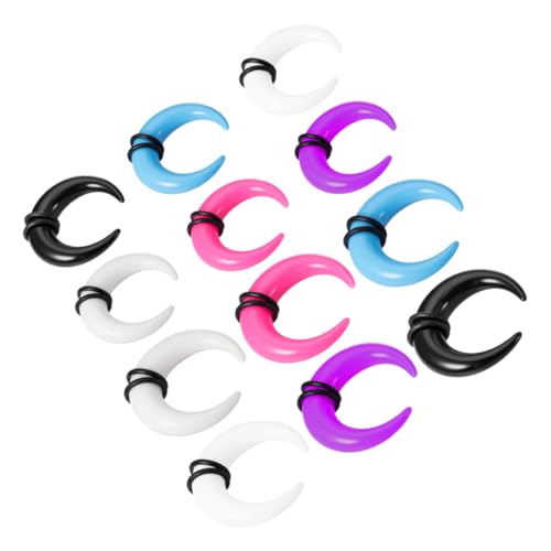Warmhm 12stücke Septum Ring Septum Piercings Nasenräder Ohren Dehnkit in Schwarz Transparent Blau Vielseitige Einfache Handhabung Für Individuelle Styles von Warmhm