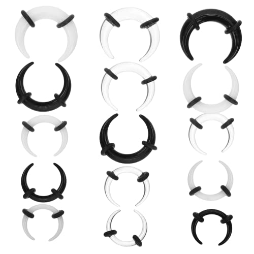 Warmhm 15 Stück Teiliges Septum Ringe und Transparent für Ohr und Nasenpiercings Vielseitig Einsetzbar Hypoallergen für Frauen und Mädchen von Warmhm