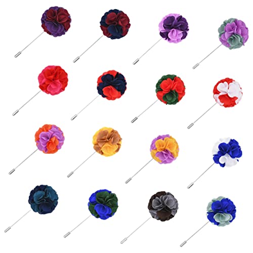 Warmhm 16stücke Anzugbrosche Brustnadel Für Männer Kleidungsbrosche Modebrosche Party-dressing-brosche Stoffkunst-details Geschenkidee Anlässe Stilvoller Look von Warmhm