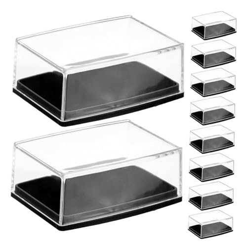 Warmhm 18 Stück Teiliges Schmuckbox aus Transparentem Kunststoff Schwarze Manschettenknopf Aufbewahrung Kompakter Ringschmuck Organizer für Reisen und Stilvolle Schmuckpräsentation von Warmhm