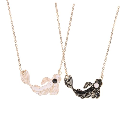 Warmhm Koi-freundschafts-halsketten Kreative Tai Chi Koi Anhänger Für Damen Geschenke Zur Darstellung Von Freundschaft Und Zuneigung von Warmhm