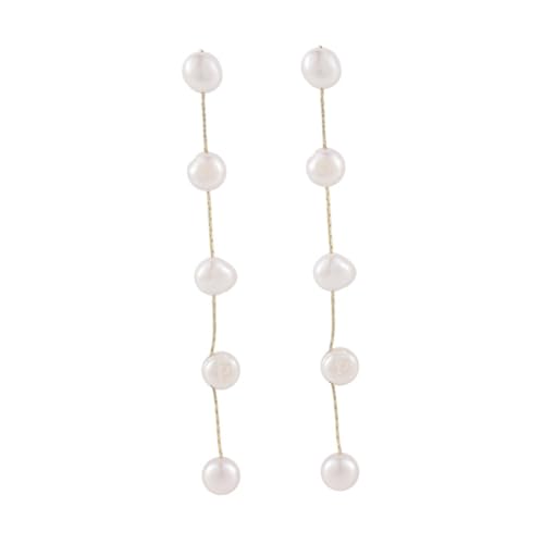 Warmhm 1Paar Lange Perlenohrringe für Damen Hypoallergene Dangle Ohrhänger Hochwertigem Material für Besondere Anlässe und Täglichen Gebrauch Elegant und von Warmhm