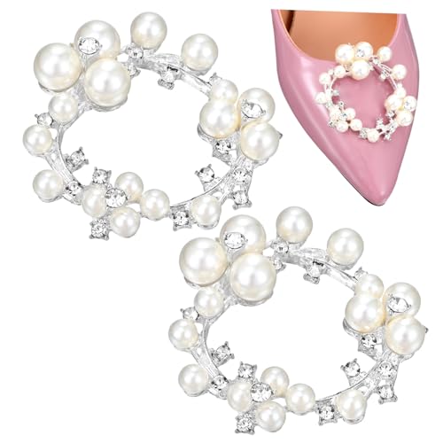 Warmhm 1Paar Schuhclips mit Perlen Design Schuhdekoration für Hochzeit und Festliche Anlässe Einfach zu Verwenden Stilvolle Accessoires für Damen Schuhe Warmhm 1Paar Schuhclips mit Perlen Design Schuhdekoration für Hochzeit und Festliche Anlässe Einfach zu Verwenden Stilvolle Accessoires für Damen Schuhe von Warmhm