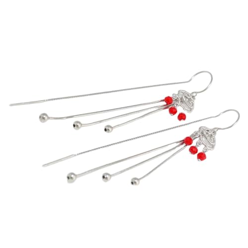 Warmhm Vintage Sterling Silber Ohrringe mit Quaste Asymmetrische Kreative Ohrhänger für Damen Ohrringe im Schlossdesign für Alltag und Partys von Warmhm