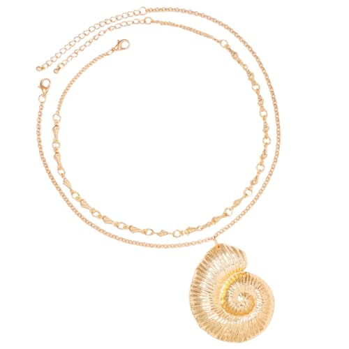 Warmhm Kreative Muschelhalskette mit Conch Anhänger Handgefertigter Schmuck für Frauen Trendiges Strandaccessoire Geschenkidee für Festivals und Partys von Warmhm