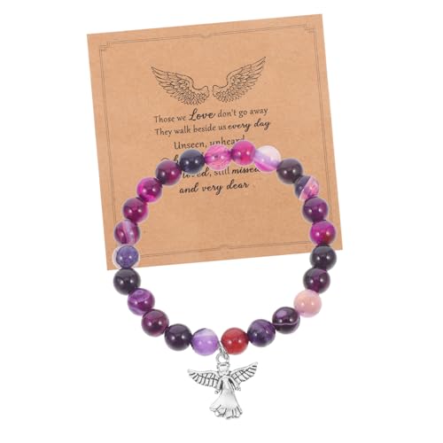 Warmhm 1Satz Beileidsgeschenk Steinperlenarmband mit Karte Trauergeschenk Gedenken an Verstorbene Angehörige Elegantes Gedenkarmband Warmhm 1Satz Beileidsgeschenk Steinperlenarmband mit Karte Trauergeschenk Gedenken an Verstorbene Angehörige Elegantes Gedenkarmband von Warmhm
