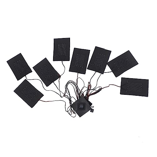 Warmhm 1Satz Elektrische Heizkissen Weste Dreifach Einstellbare Temperatur Komfortable Heizmatte für Kleidung für Kühle Schwarz von Warmhm