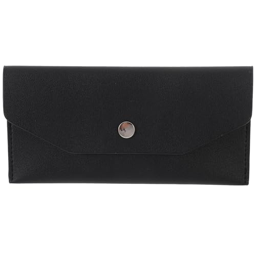 Warmhm PU Geldbörse für Frauen Knopf Geldbörse Große Kapazität Stilvolle Umschlag Clutch für Büro und Alltag von Warmhm