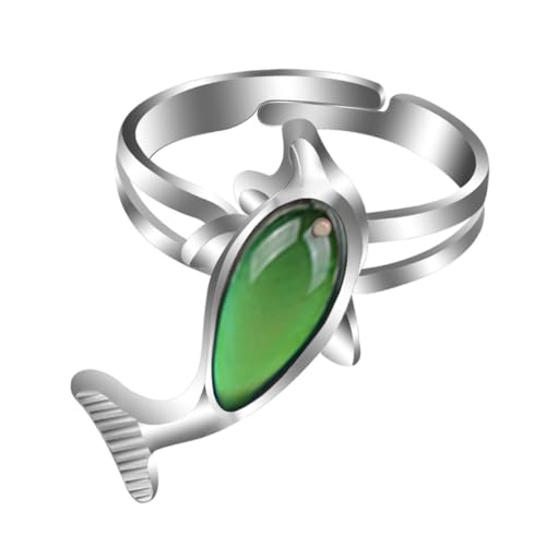 Warmhm Geformter Fingerring Kreativer Thermochromer Ring Chic Damen Schmuck Finger Zubehör Für Weihnachten Partys Jubiläen Geburtstage von Warmhm