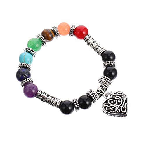 Warmhm 1Stück Elegantes Schwarzes Achat Armband für Herren und Damen Natürliche Steinarmband Dekoration für Yoga Buddhismus Alltag und Besondere Anlässe von Warmhm