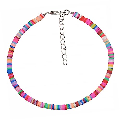 Warmhm 1Stück Fußkettchen Polymer Verstellbare Boho Knöchelschmuckkette für Frauen Langlebig für Sommer Strandmode von Warmhm