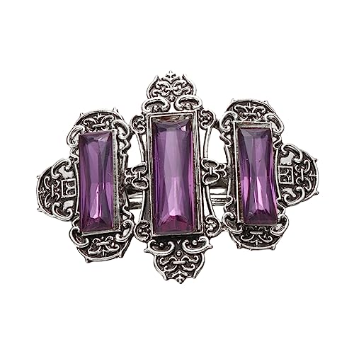Warmhm Stylischer Haarschmuck Silber Und Violett Haarspange Mit Antiquing-design Für Damen Als Haarklammer Für Alltag Und Party Langlebig Für Reisen von Warmhm