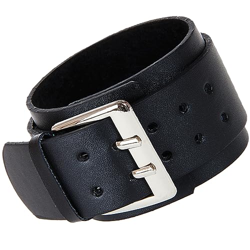 Warmhm Doppelschichtiges Lederarmband für Herren Vintage Stil Schnallenarmband Handkette Langlebig Einfach und Auszuziehen Maskulines Design von Warmhm