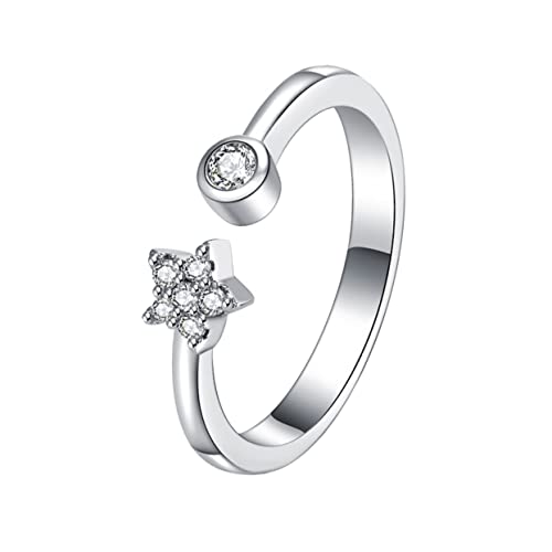 Warmhm Dekorativer Offener Fingerring Sternring Für Damen Langlebiges Ringschmuck Handgefertigt Modischer Deko Ring Für Geschenke Und Anlässe von Warmhm