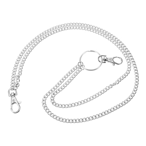 Warmhm 1Stücke Hosenkette für Männer Punkstil Metallkette Multi Layer Brieftaschenkette Dekoratives Accessoire für Jeans Auffälliges Design von Warmhm