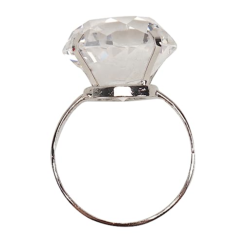 Warmhm 1stk Diamant Große Ringe Diamant-bling-ringe Trendiges Damenring Kristallring Diamantringe Spielzeug Mit Diamantring Kristalldekor Sterling Silber Braut Großer Diamant Metall von Warmhm