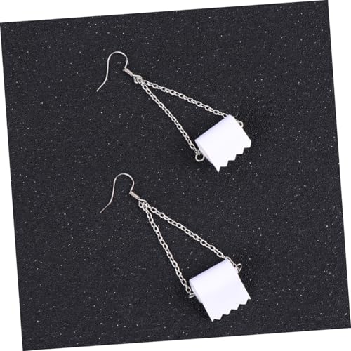 Warmhm 2 Paare Damen Ohrringe mit Kreativem Toilettenpapier rollendesign Modische Tropfen ohrringe aus Langlebiger Legierung Leichte Ohrschmuck für Alltag und Party von Warmhm