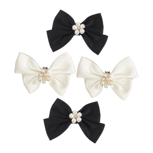 Warmhm 2 Paare Damen Schuhclips mit Schleifenform und Imitationsperlen Abnehmbare Schuhdekoration für Hochzeit Party und Alltag Robust und Vielseitig in Schwarz und Beige Warmhm 2 Paare Damen Schuhclips mit Schleifenform und Imitationsperlen Abnehmbare Schuhdekoration für Hochzeit Party und Alltag Robust und Vielseitig in Schwarz und Beige von Warmhm