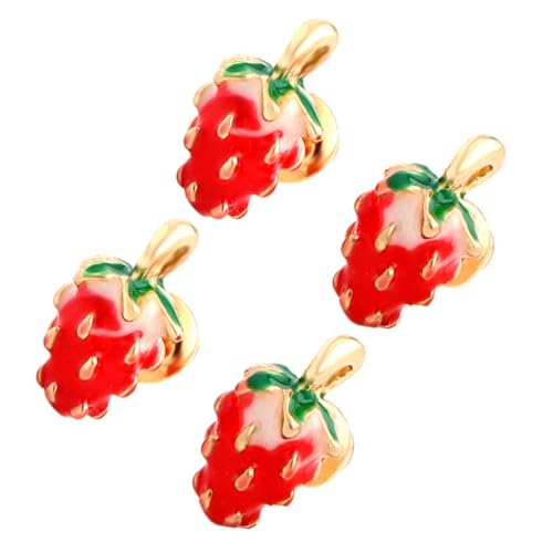 Warmhm 2 Paare Erdbeer Ohrstecker Damen Ohrringe aus Langlebiger Süßer Ohrschmuck Modisch und für Alltag von Warmhm