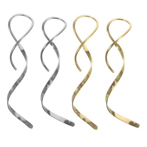 Warmhm 2 Paare Spiralohrringe für Damen Minimalistische Gewundene Hängende Ohrstecker Teile in Gold und Silber Ohrringe für Warmhm 2 Paare Spiralohrringe für Damen Minimalistische Gewundene Hängende Ohrstecker Teile in Gold und Silber Ohrringe für von Warmhm