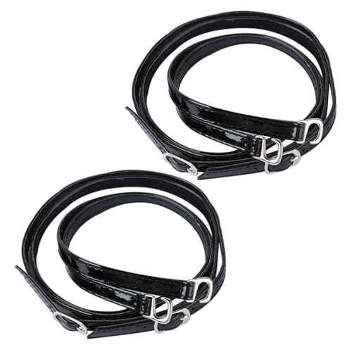 Warmhm 2 Paare Verstellbare Fersenbänder aus Hochwertigem PU Flexible High Heel Schuhriemen zum Fixieren Abnehmbare Anti rutsch Schnürsenkel für Damen Ersatz für Defekte Schuhbänder von Warmhm