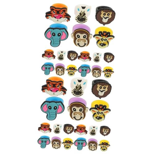 Warmhm 2 Sätze Cartoon Waldtiere Ringe Tier Ringe Für Lustige Finger Mitgebsel Für Goodie Bags Sicher Und Komfortabel 25 Stück * 2 von Warmhm