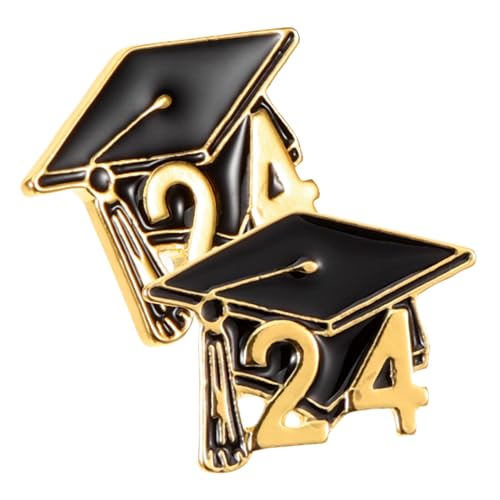 Warmhm 2 Stck Abschlussbrosche Doktorhut Dekorative Anstecknadel für Kleidung Hüte Kleider Stilvolle Abitur und Studienabschluss Pins für Gratulationsfeier von Warmhm