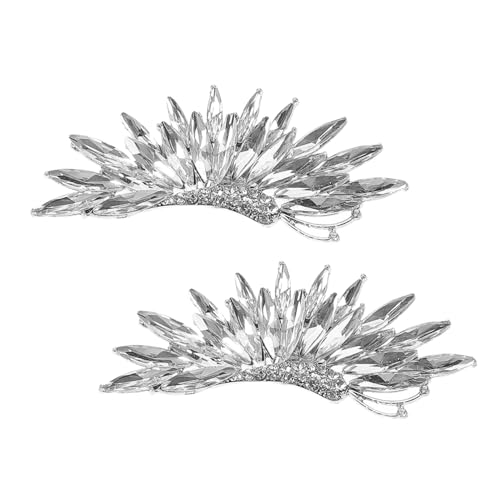 Warmhm 2 Stück Abnehmbare Schuhriegel mit Strasssteinen Stilvolle Schuhriemen Clips Schmetterlingsform Langlebige Dekorative Schuhaccessoires für Damen High Heels Flats Hochzeit von Warmhm