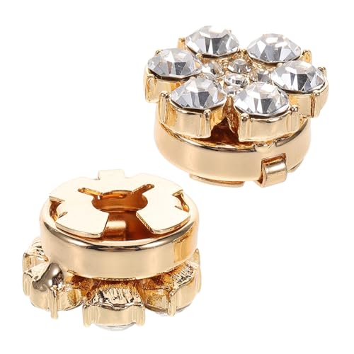 Warmhm 2 Stück Blüten Manschettenknöpfe aus Robustem Legierungsmetall mit Funkelnden Strasssteinen Schmuck Accessoires für Damenhemden Vielseitig Kombinierbar für Hochzeiten und von Warmhm