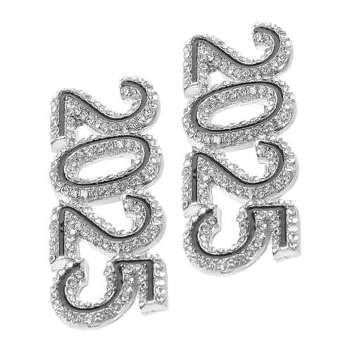 Warmhm 2 Stück Brosche Glitzernde Strass Anstecknadeln für Damen und Herren Neujahrs Mode Schmuckzubehör für Kleidung und Jacken von Warmhm