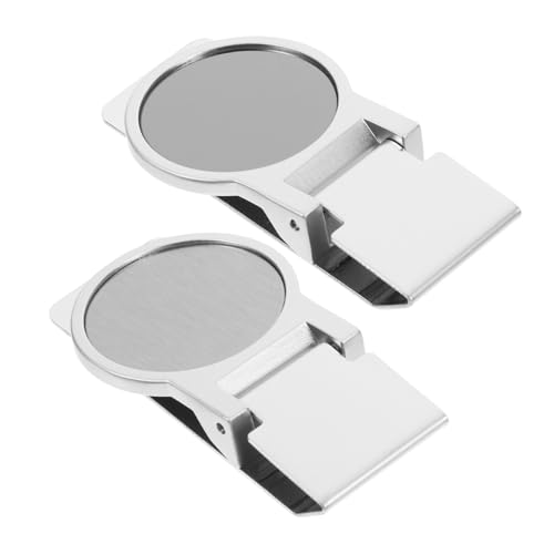 Warmhm 2 Stück Edelstahl Geldklammer Rundes Design Brushed Schwarz Cash Clip Kompakter Bargeldhalter Modernes Accessoire Minimalistische Brieftasche von Warmhm